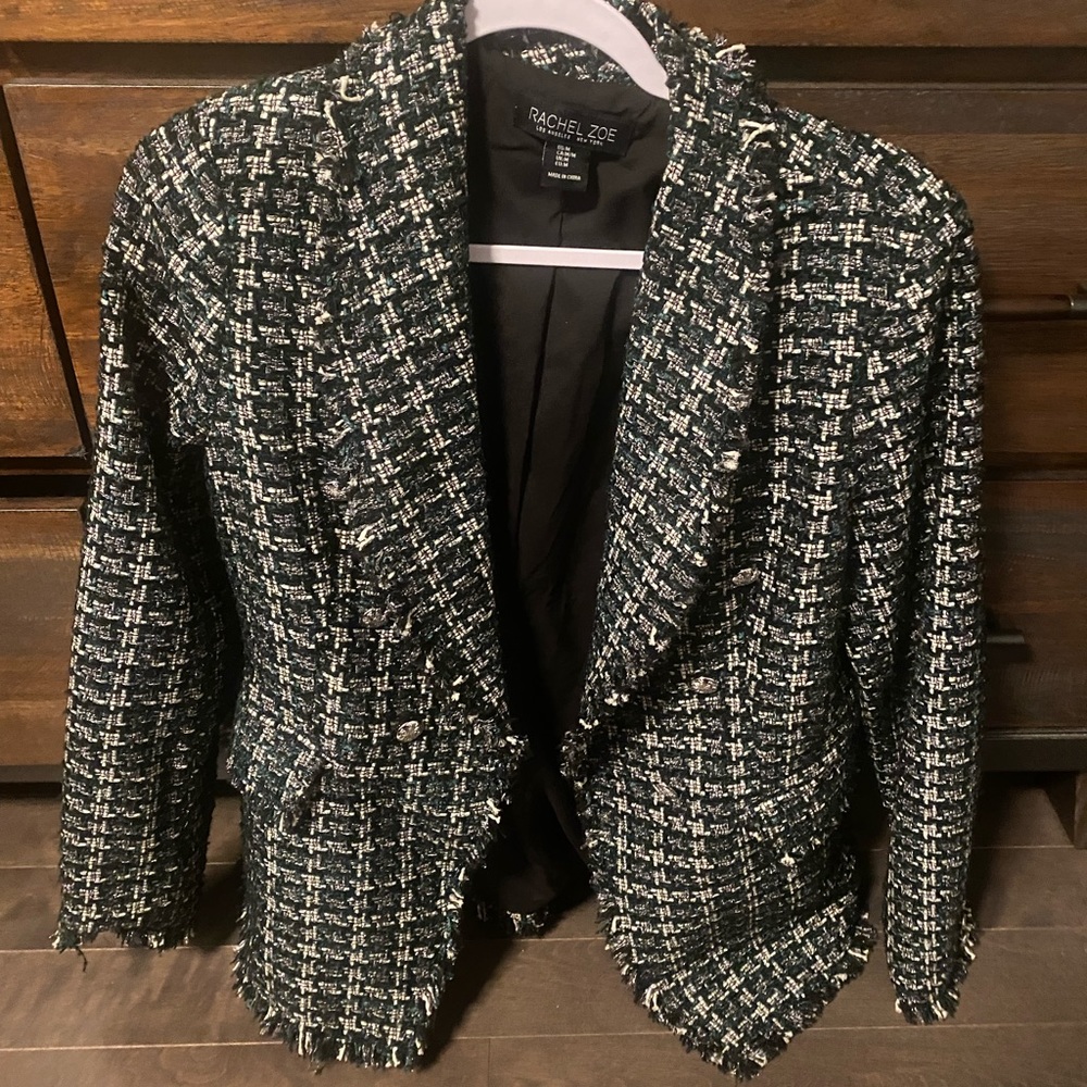 Rachel zoe tweed jacket, M. work once